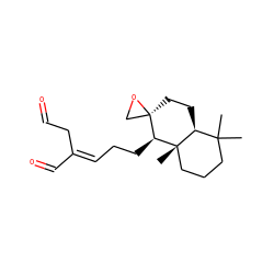 CC1(C)CCC[C@@]2(C)[C@H]1CC[C@@]1(CO1)[C@@H]2CC/C=C(/C=O)CC=O ZINC000049045222