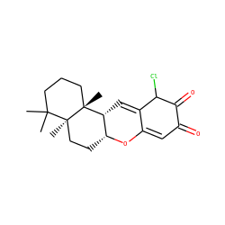 CC1(C)CCC[C@]2(C)[C@@H]3C=C4C(=CC(=O)C(=O)C4Cl)O[C@@H]3CC[C@@]12C ZINC000027656850