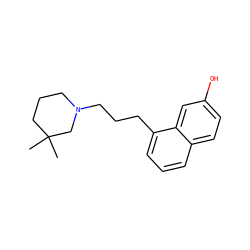 CC1(C)CCCN(CCCc2cccc3ccc(O)cc23)C1 ZINC000028711316