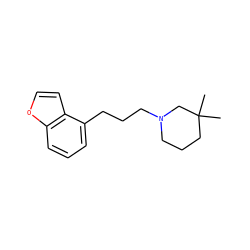 CC1(C)CCCN(CCCc2cccc3occc23)C1 ZINC000073199627