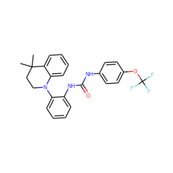 CC1(C)CCN(c2ccccc2NC(=O)Nc2ccc(OC(F)(F)F)cc2)c2ccccc21 ZINC000103237622