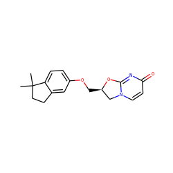 CC1(C)CCc2cc(OC[C@@H]3Cn4ccc(=O)nc4O3)ccc21 ZINC000116349679