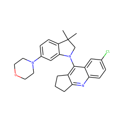 CC1(C)CN(c2c3c(nc4ccc(Cl)cc24)CCC3)c2cc(N3CCOCC3)ccc21 ZINC000118095264