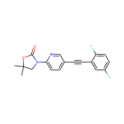 CC1(C)CN(c2ccc(C#Cc3cc(F)ccc3F)cn2)C(=O)O1 ZINC000144715957