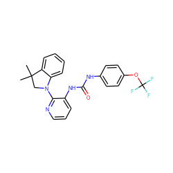 CC1(C)CN(c2ncccc2NC(=O)Nc2ccc(OC(F)(F)F)cc2)c2ccccc21 ZINC000035849784