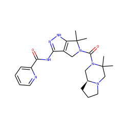 CC1(C)CN2CCC[C@H]2CN1C(=O)N1Cc2c(NC(=O)c3ccccn3)n[nH]c2C1(C)C ZINC000114184743