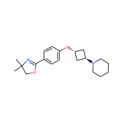 CC1(C)COC(c2ccc(O[C@H]3C[C@H](N4CCCCC4)C3)cc2)=N1 ZINC000299849364