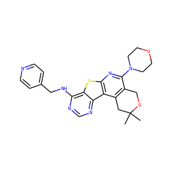 CC1(C)Cc2c(c(N3CCOCC3)nc3sc4c(NCc5ccncc5)ncnc4c23)CO1 ZINC000035952540