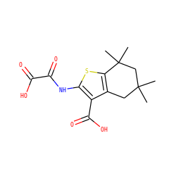 CC1(C)Cc2c(sc(NC(=O)C(=O)O)c2C(=O)O)C(C)(C)C1 ZINC000036088929