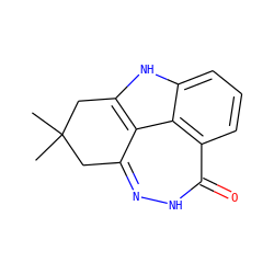 CC1(C)Cc2n[nH]c(=O)c3cccc4[nH]c(c2c43)C1 ZINC000146683332
