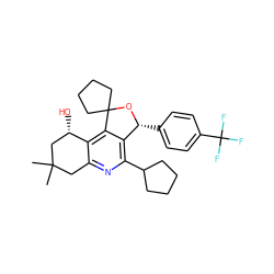 CC1(C)Cc2nc(C3CCCC3)c3c(c2[C@@H](O)C1)C1(CCCC1)O[C@@H]3c1ccc(C(F)(F)F)cc1 ZINC000114344976