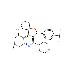 CC1(C)Cc2nc(C3CCOCC3)c3c(c2[C@@H](O)C1)C1(CCCC1)O[C@@H]3c1ccc(C(F)(F)F)cc1 ZINC000114344112