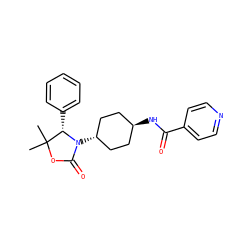 CC1(C)OC(=O)N([C@H]2CC[C@H](NC(=O)c3ccncc3)CC2)[C@H]1c1ccccc1 ZINC001772654754