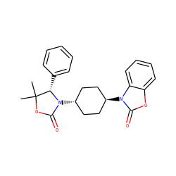 CC1(C)OC(=O)N([C@H]2CC[C@H](n3c(=O)oc4ccccc43)CC2)[C@H]1c1ccccc1 ZINC001772593879