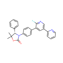 CC1(C)OC(=O)N(c2ccc(-c3cc(-c4ccccn4)cnc3F)cc2)[C@H]1c1ccccc1 ZINC000147040664