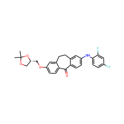 CC1(C)OC[C@@H](COc2ccc3c(c2)CCc2cc(Nc4ccc(F)cc4F)ccc2C3=O)O1 ZINC000095578307
