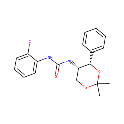 CC1(C)OC[C@H](NC(=O)Nc2ccccc2I)[C@H](c2ccccc2)O1 ZINC000028372708