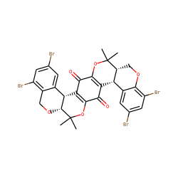 CC1(C)OC2=C(C(=O)C3=C(C2=O)[C@H]2c4cc(Br)cc(Br)c4CO[C@H]2C(C)(C)O3)[C@H]2c3cc(Br)cc(Br)c3OC[C@H]21 ZINC000095614999