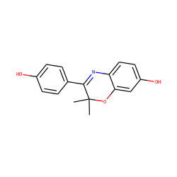 CC1(C)Oc2cc(O)ccc2N=C1c1ccc(O)cc1 ZINC000026399859