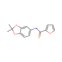 CC1(C)Oc2ccc(NC(=O)c3ccco3)cc2O1 ZINC000000128853