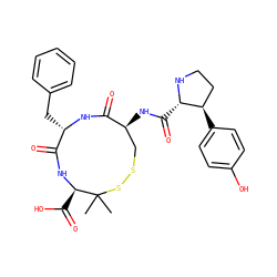 CC1(C)SSC[C@H](NC(=O)[C@@H]2NCC[C@H]2c2ccc(O)cc2)C(=O)N[C@@H](Cc2ccccc2)C(=O)N[C@@H]1C(=O)O ZINC000095555306