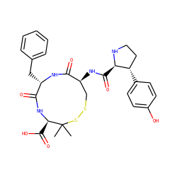 CC1(C)SSC[C@H](NC(=O)[C@H]2NCC[C@@H]2c2ccc(O)cc2)C(=O)N[C@@H](Cc2ccccc2)C(=O)N[C@@H]1C(=O)O ZINC000027432579