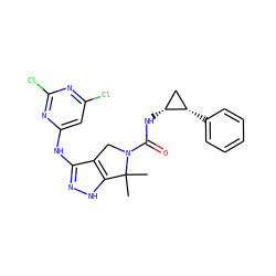 CC1(C)c2[nH]nc(Nc3cc(Cl)nc(Cl)n3)c2CN1C(=O)N[C@@H]1C[C@@H]1c1ccccc1 ZINC000115991702