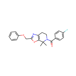 CC1(C)c2oc(COc3ccccc3)nc2CCN1C(=O)c1ccc(F)cc1 ZINC000473103011