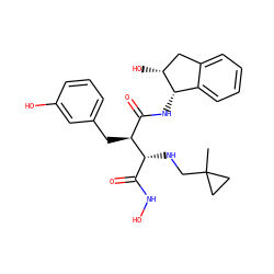 CC1(CN[C@H](C(=O)NO)[C@@H](Cc2cccc(O)c2)C(=O)N[C@H]2c3ccccc3C[C@H]2O)CC1 ZINC000042890843