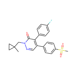 CC1(Cn2ncc(-c3ccc(S(C)(=O)=O)cc3)c(-c3ccc(F)cc3)c2=O)CC1 ZINC000013487673