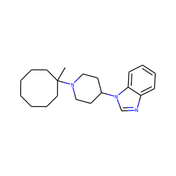 CC1(N2CCC(n3cnc4ccccc43)CC2)CCCCCCC1 ZINC000040933733