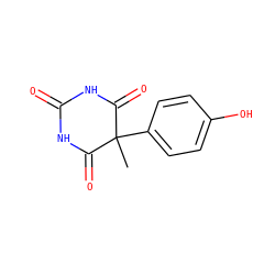 CC1(c2ccc(O)cc2)C(=O)NC(=O)NC1=O ZINC000028465514
