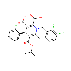 CC1=C(C(=O)OC(C)C)[C@@H](c2ccccc2Cl)C(C(=O)O)=C(C(=O)O)N1Cc1cccc(Cl)c1Cl ZINC000027078731