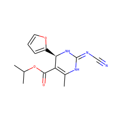 CC1=C(C(=O)OC(C)C)[C@@H](c2ccco2)NC(=NC#N)N1 ZINC001772585016