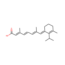 CC1=C(C(C)C)/C(=C/C(C)=C/C=C/C(C)=C/C(=O)O)CCC1 ZINC000003809578