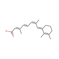 CC1=C(C)/C(=C/C(C)=C\C=C\C(C)=C\C(=O)O)CCC1 ZINC000095553900