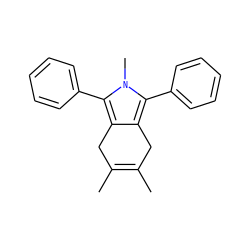 CC1=C(C)Cc2c(c(-c3ccccc3)n(C)c2-c2ccccc2)C1 ZINC000013835377