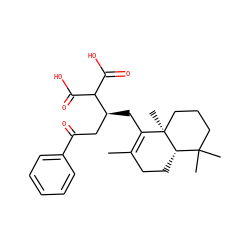CC1=C(C[C@@H](CC(=O)c2ccccc2)C(C(=O)O)C(=O)O)[C@@]2(C)CCCC(C)(C)[C@@H]2CC1 ZINC000029571992