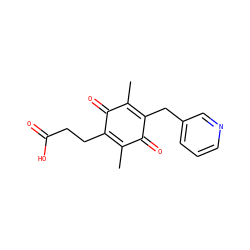 CC1=C(CCC(=O)O)C(=O)C(C)=C(Cc2cccnc2)C1=O ZINC000038153650