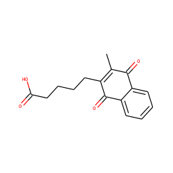 CC1=C(CCCCC(=O)O)C(=O)c2ccccc2C1=O ZINC000013470361