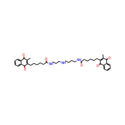 CC1=C(CCCCCC(=O)NCCCCNCCCNC(=O)CCCCCC2=C(C)C(=O)c3ccccc3C2=O)C(=O)c2ccccc2C1=O ZINC000037858544