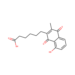 CC1=C(CCCCCC(=O)O)C(=O)c2c(O)cccc2C1=O ZINC000013470363