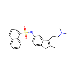 CC1=C(CCN(C)C)c2cc(NS(=O)(=O)c3cccc4ccccc34)ccc2C1 ZINC000040915570