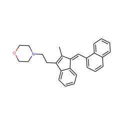 CC1=C(CCN2CCOCC2)c2ccccc2/C1=C\c1cccc2ccccc12 ZINC000013782399