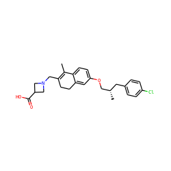 CC1=C(CN2CC(C(=O)O)C2)CCc2cc(OC[C@@H](C)Cc3ccc(Cl)cc3)ccc21 ZINC000073275270