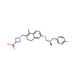 CC1=C(CN2CC(C(=O)O)C2)CCc2cc(OC[C@H](C)Cc3ccc(F)cc3)ccc21 ZINC000073220579
