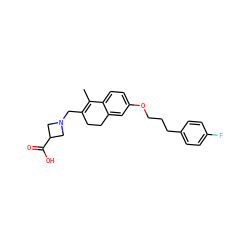 CC1=C(CN2CC(C(=O)O)C2)CCc2cc(OCCCc3ccc(F)cc3)ccc21 ZINC000073224488