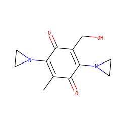 CC1=C(N2CC2)C(=O)C(CO)=C(N2CC2)C1=O ZINC000001549189