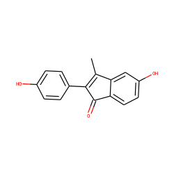 CC1=C(c2ccc(O)cc2)C(=O)c2ccc(O)cc21 ZINC000028475391