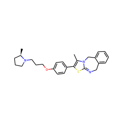 CC1=C(c2ccc(OCCCN3CCC[C@H]3C)cc2)SC2=NCc3ccccc3CN21 ZINC000096270424